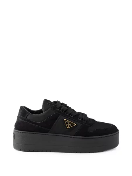 Sneakerși Prada din piele de căprioară negru