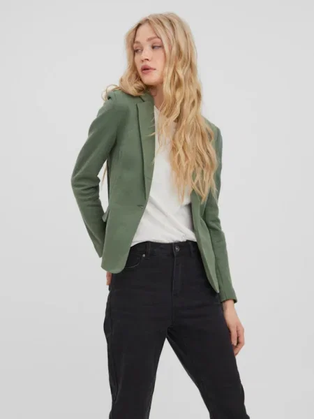 VERO MODA Blézer Julia pasztellzöld zöld