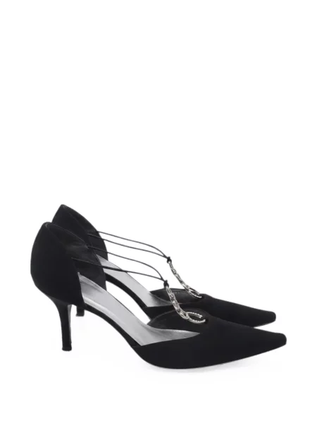 Pantofi cu toc Stuart Weitzman cu bretele negru