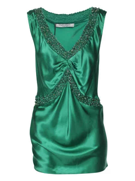 Jedwabny top Marina Rinaldi zielony