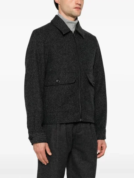 Geacă Paul Smith cu model herringbone negru