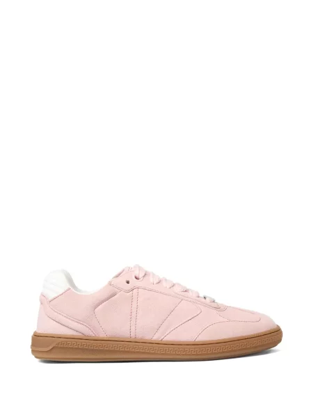 Sneakerși Versace din piele de căprioară roz