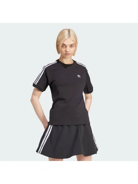Majica Adidas Originals s črtami črna