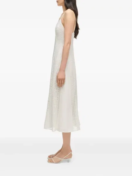 Rochie midi Simkhai din dantelă până la genunchi de costum alb