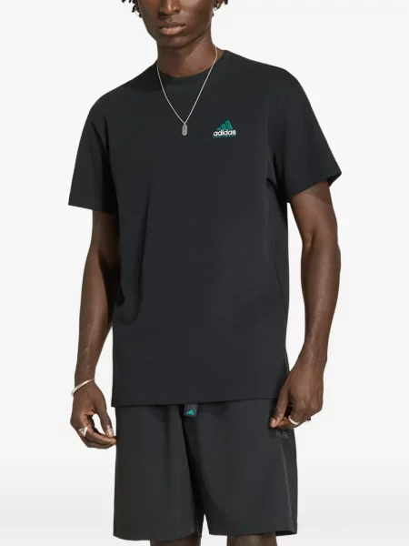 Tricou Adidas alergare cu șireturi din dantelă negru