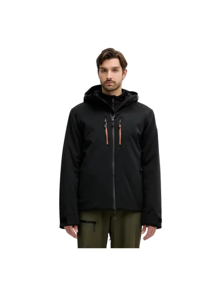 Kurtka narciarska Emporio Armani Ea7 z kapturem czarna