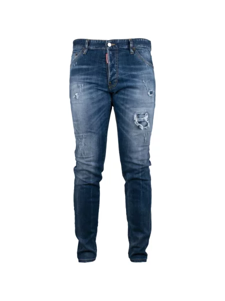 Blugi Dsquared2 zdrențuiți albastru