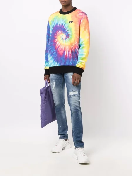 Tie-dye kaklaraištis Philipp Plein mėlyna