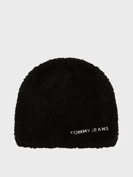 Шапка Tommy Jeans Тедді чорна