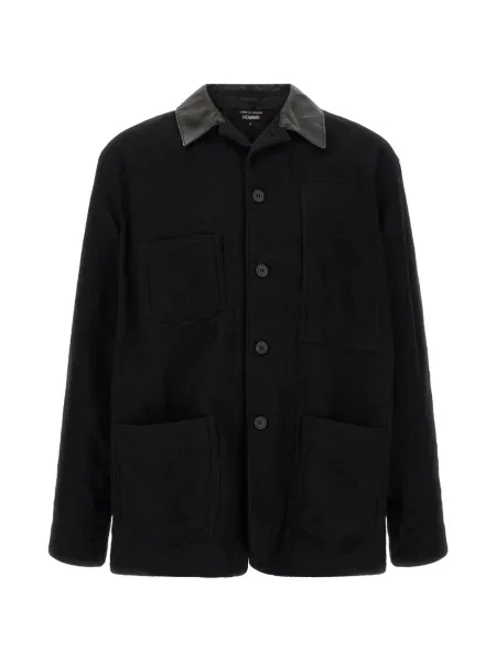 Gulerat geanta de piele Comme Des Garçons Homme negru