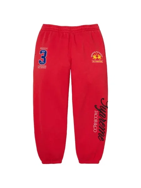Pantaloni Supreme alergare roșu