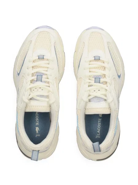 Sneakerși Lacoste plasă cu autograf alb