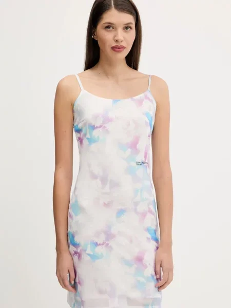 Karl Lagerfeld Jeans rochie mini drept alb