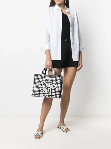 Geantă shopper 10 Corso Como cu imagine negru