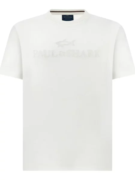 Tricou Paul & Shark cu broderie alb
