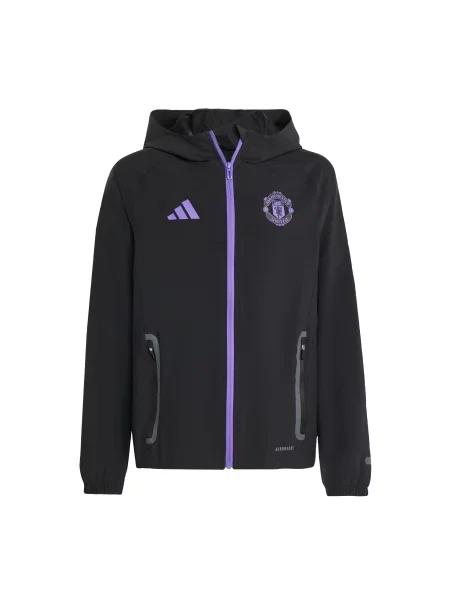 ADIDAS PERFORMANCE Αθλητικό μπουφάν Manchester United Tiro 25 Competition λιλά μαύρο