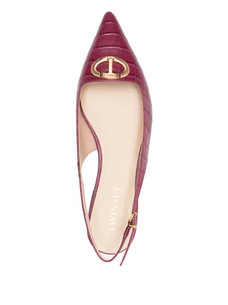 Pantofi cu toc Twinset slingback violet