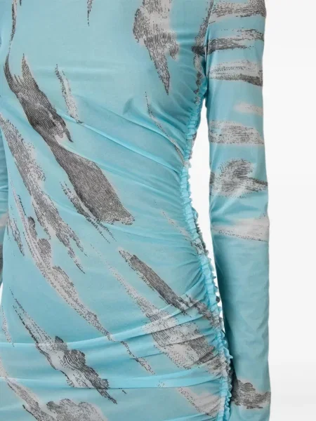 Rochie midi Moschino cu imagine albastru