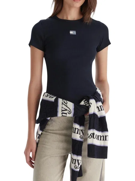 Koszulka Tommy Hilfiger Jeans niebieska