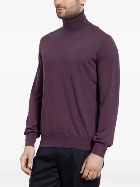 Sweter Brunello Cucinelli z kaszmiru fioletowy