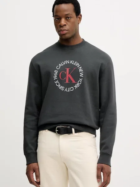 Geacă de blugi Calvin Klein Jeans gri