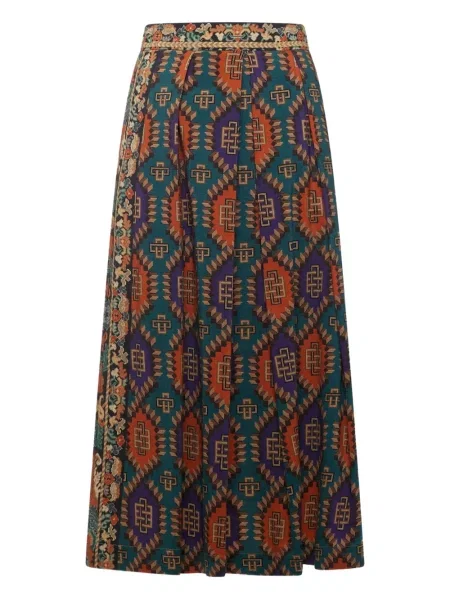 Fusta plisata Pierre-louis Mascia de lână plisată verde