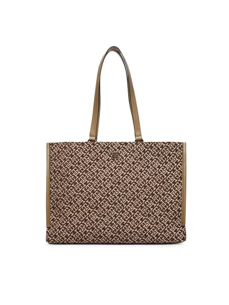 Geantă Tommy Hilfiger Th Jacquard Tote maro