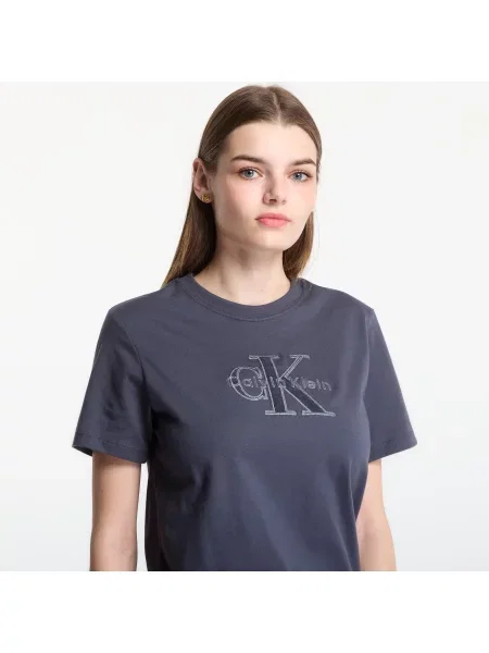 T-shirt Calvin Klein Jeans Ss Baby Terry Hero Monologo Tee Ebony XS szara