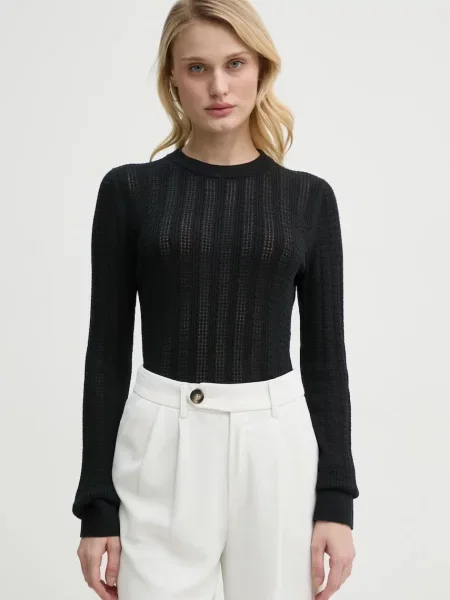 Bombažen pulover Filippa K črna