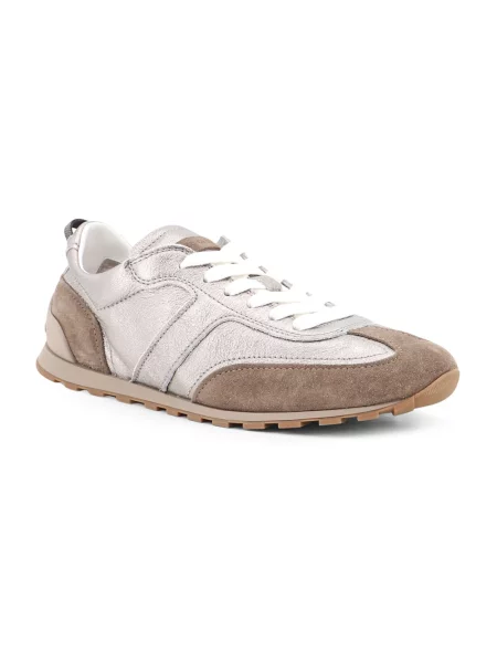 Sneakersy Brunello Cucinelli skórzane szare