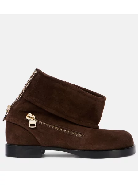 Botine Jw Anderson din piele de căprioară biker maro