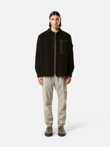 Πουκάμισο Stone Island κοτλέ πέτρες καφέ