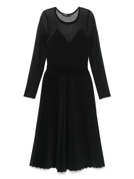 Plisirana odgovarati midi haljina Marccain iznad koljena crna