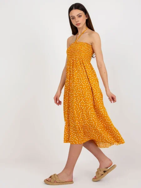 Rochie midi Fashionhunters de costum galben