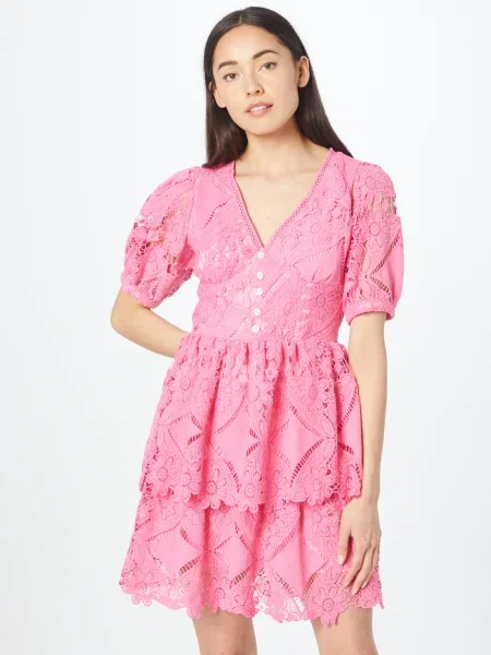 Warehouse Rochie tip bluză deschis roz