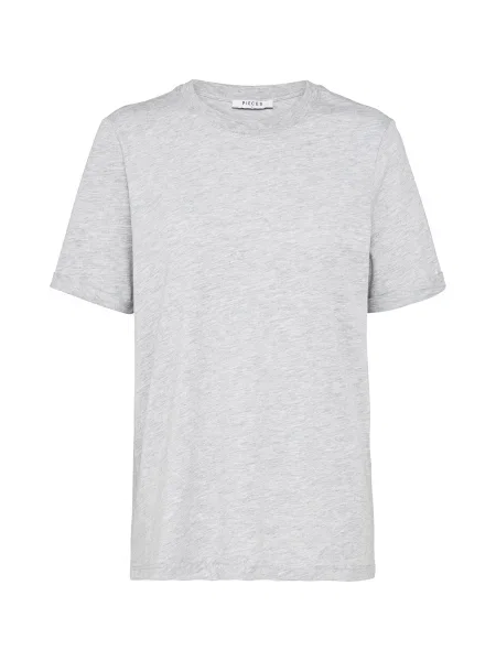 PIECES Tricou Ria deschis gri