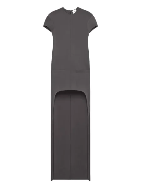 Maksi sukienka maxi Courreges garniturowa szara