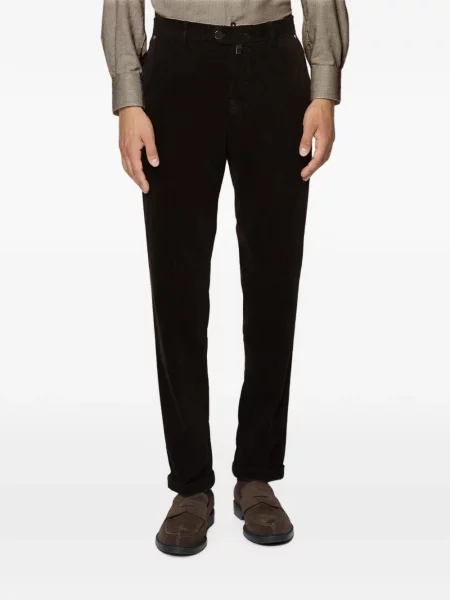 Pantaloni Kiton din cașmir maro