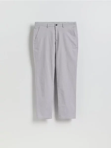 Reserved Pantaloni chino slim fit deschis gri