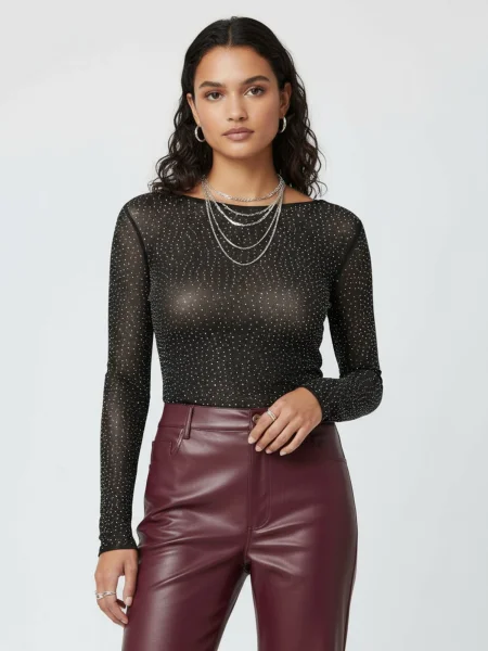 Studioselect Tricou Ashley închis / transparent maro