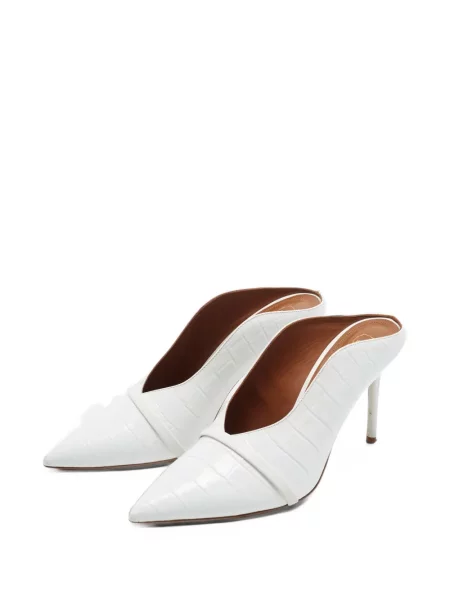 Papuci tip mules Malone Souliers din piele alb