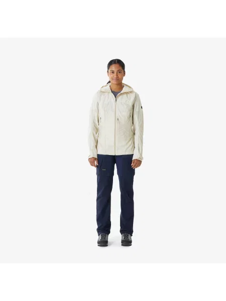 Kurtka softshell turystyczna Quechua beżowa