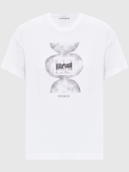 Футболка з принтом Peserico біла