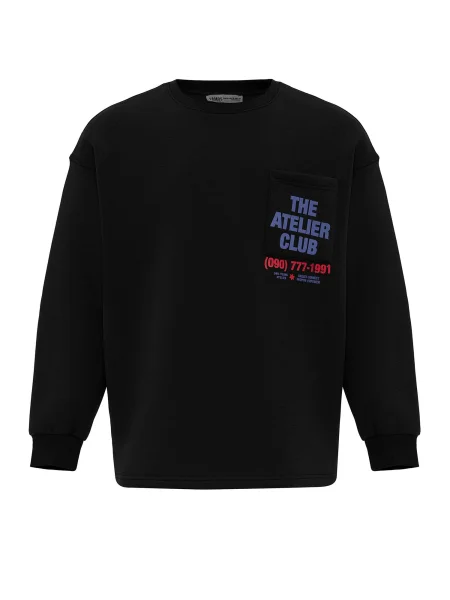 VAMOS CLO Mikina safírová / červená černá