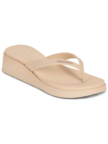 Japonke Havaianas s platformo bež