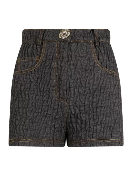 Szorty jeansowe Moschino czarne