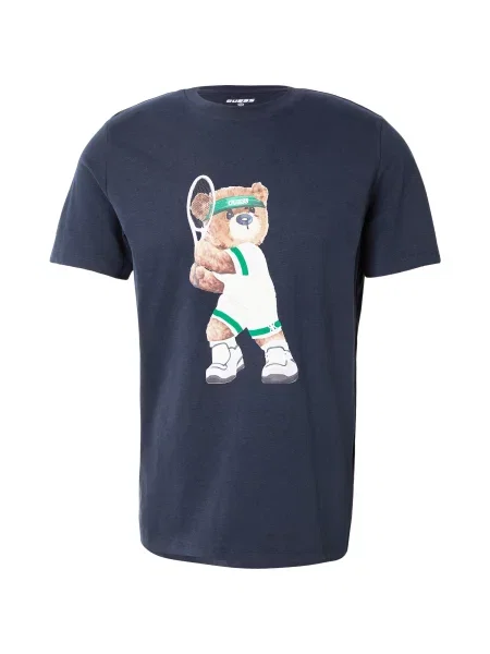 GUESS Tricou funcțional BERRY bej / bleumarin / verde alb