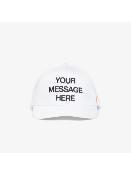 Czapka Nike Rise Structured A-Frame Cap White/ Black/ Safety Orange L/XL biała