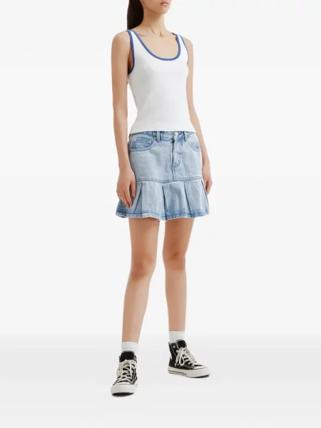 Fustă din denim Fingercroxx albastru