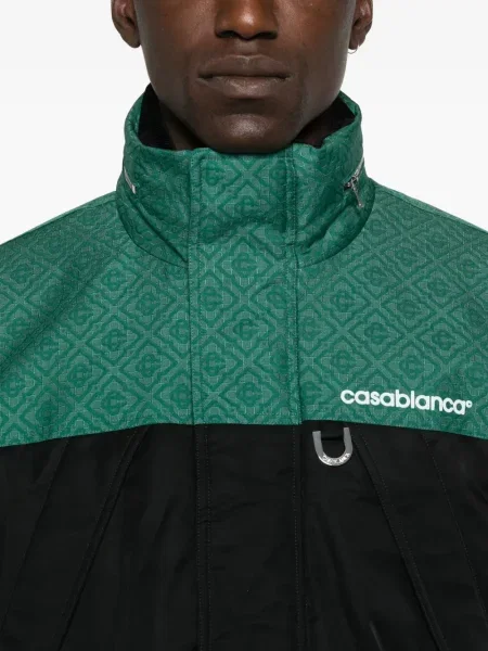 Geacă Casablanca cu imprimeu geometric negru